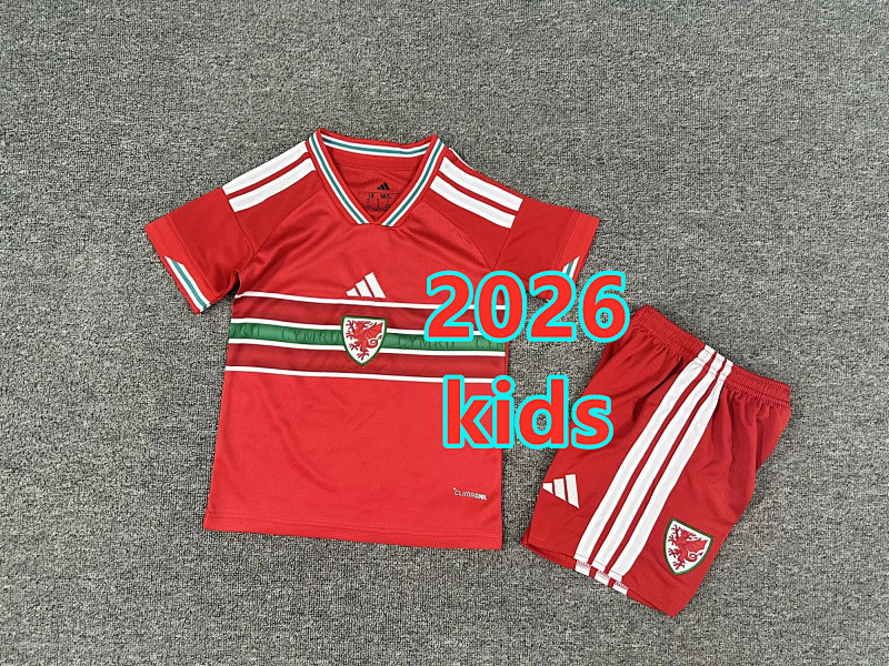 Wales Home Kids Jersey+shorts Kit 16 -28
