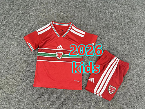 Wales Home Kids Jersey+shorts Kit 16 -28