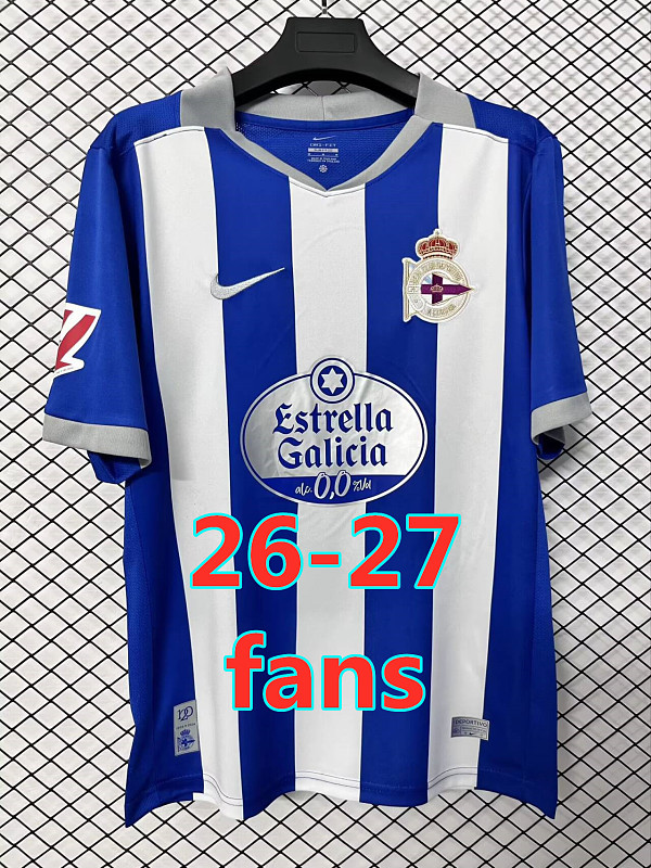 26-27 Deportivo Home Fans Version Jersey S-4XL