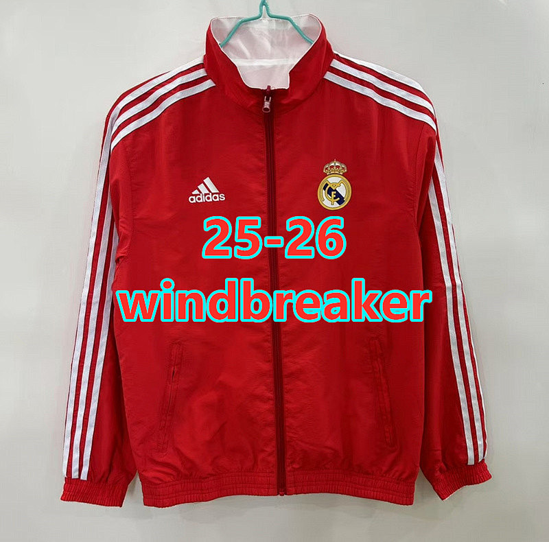 25-26 Real Madrid Reversible Windbreaker S-2XL