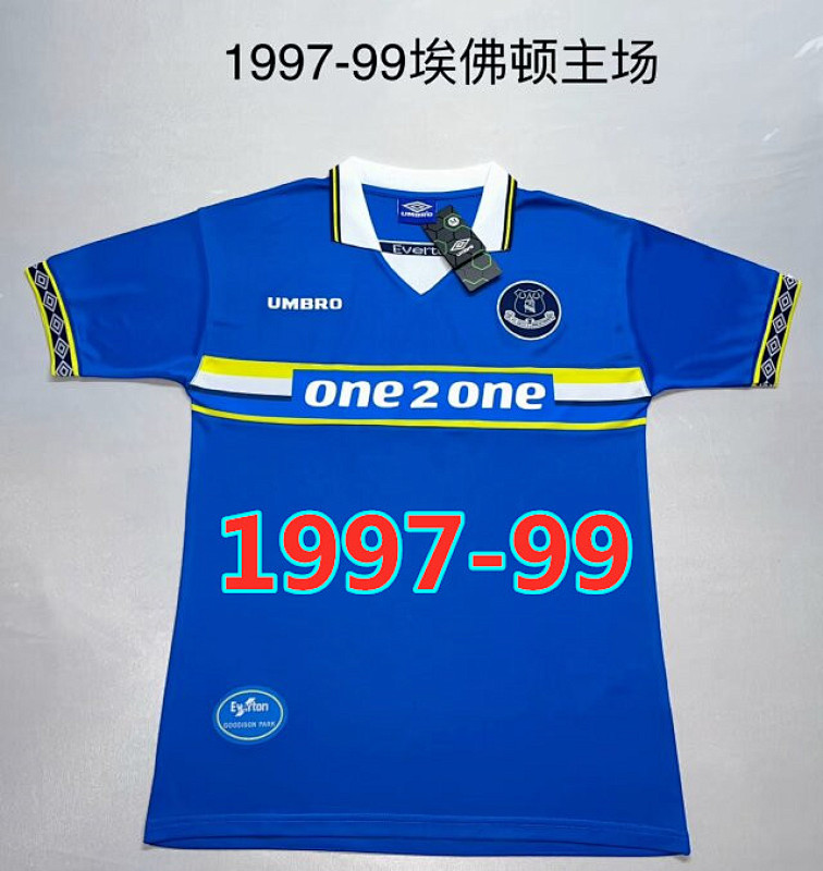 Everton Home Retro Jersey S-2XL