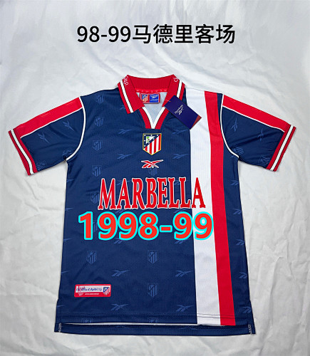 98-99 Atletico Madrid Away Retro Jersey S-2XL