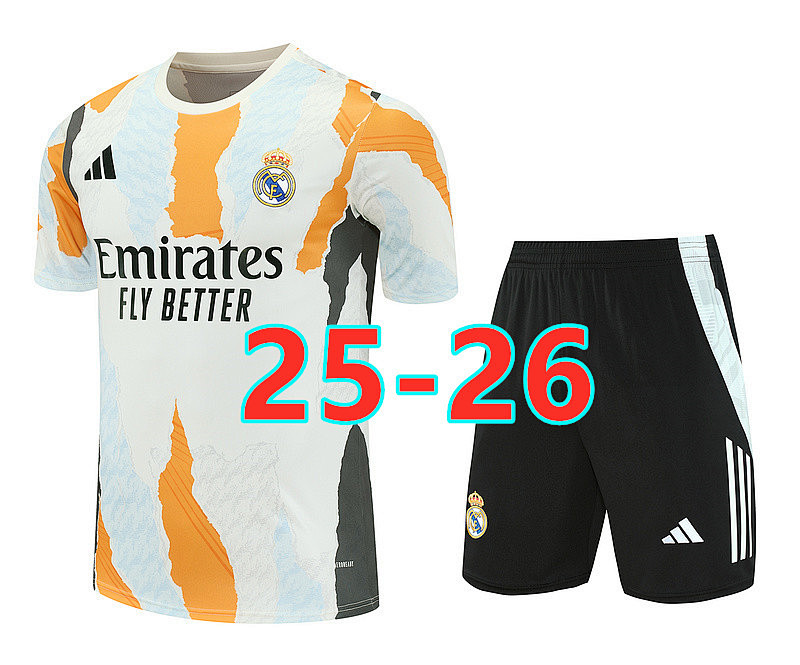 25-26 Real Madrid Short Sleeve Tracksuit S-2XL