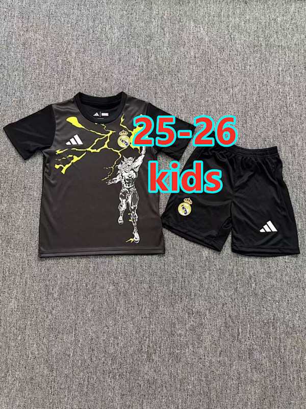 25-26 Real Madrid Special Kids Jersey+shorts Kit 16 -28