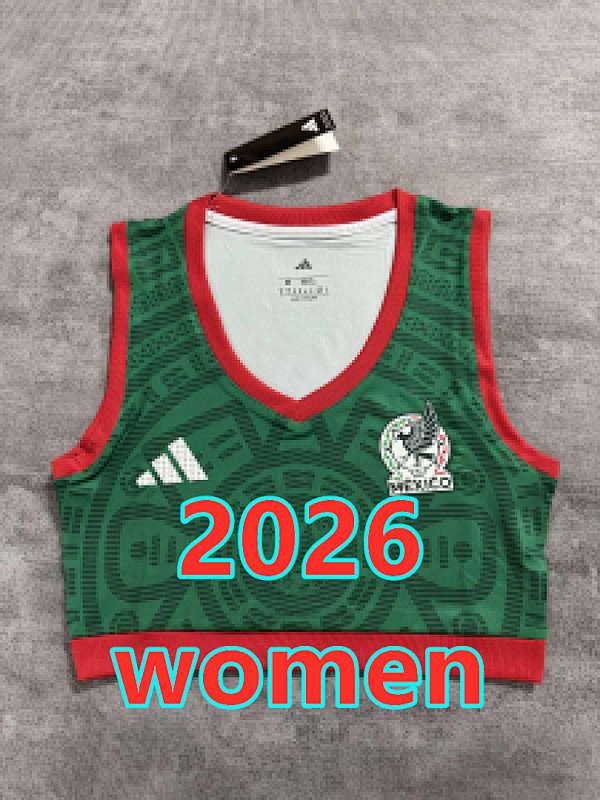 Mexico Home Women Vest Jersey S-2XL