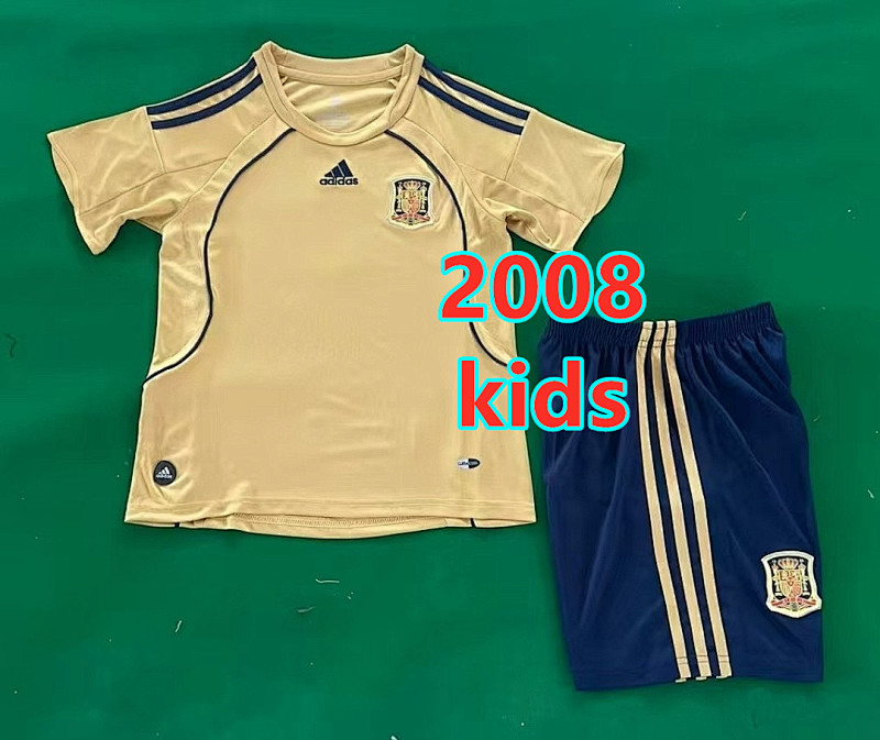 Spain Away Retro Kids Jersey+shorts Kit 16 -28