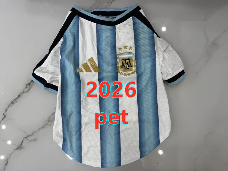 Argentina Home Pet Jersey S-2XL