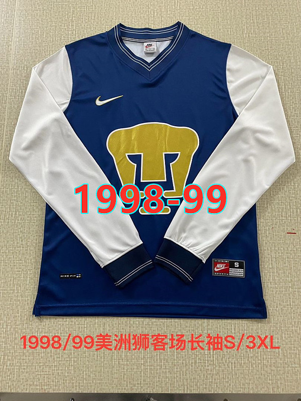 Pumas Unam Away Retro Long Jersey S-3XL