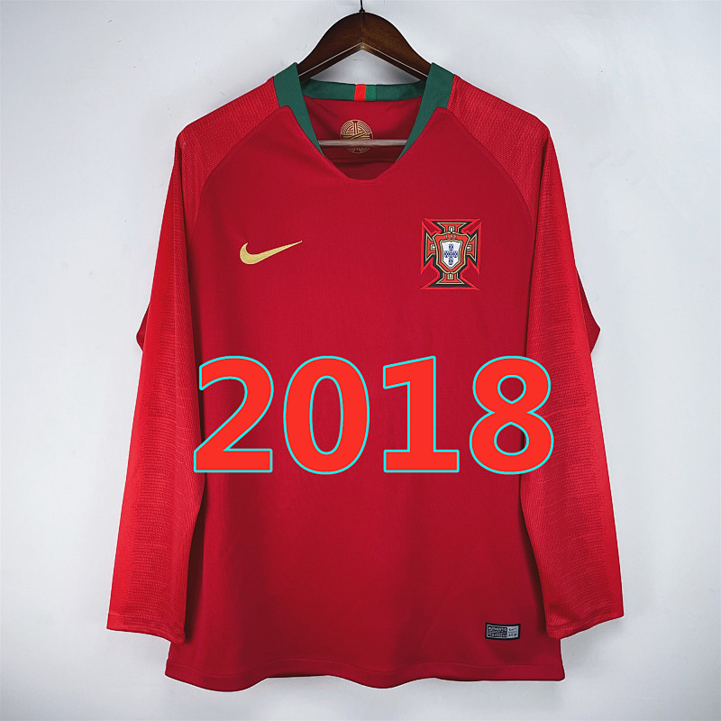 Portugal Home Retro Long Sleeve Jersey S-2XL