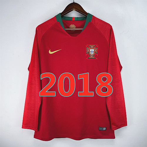 Portugal Home Retro Long Sleeve Jersey S-2XL