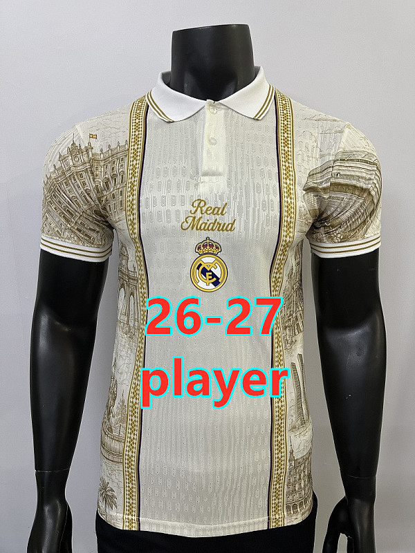26-27 Real Madrid Retro Player Version Jersey S-3XL