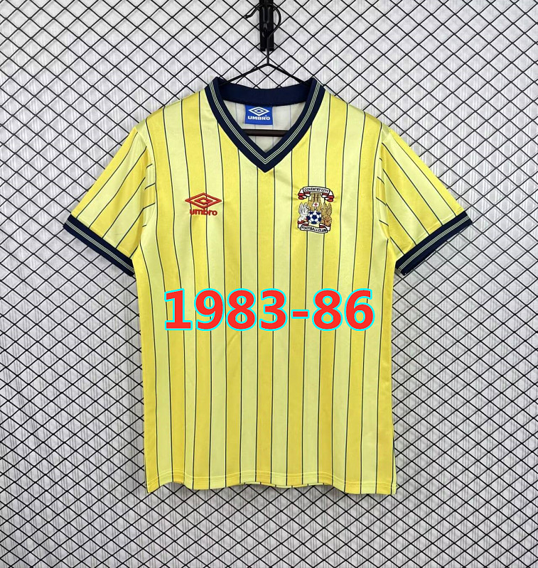 Coventry City Away Retro Fans Version Jersey S-2XL