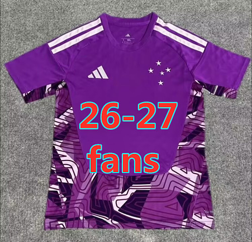 26-27 Cruzeiro Goalkeeper Fans Version Jersey S-4XL