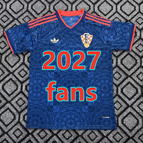 Croatia Away Fans Version Jersey S-4XL