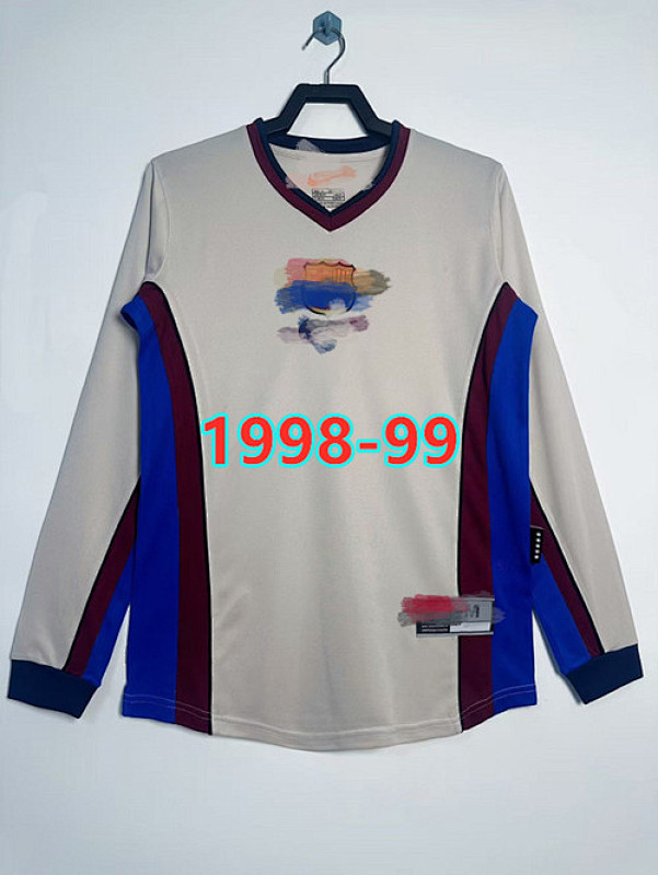 Barcelona Away Retro Fans Long Jersey S-2XL