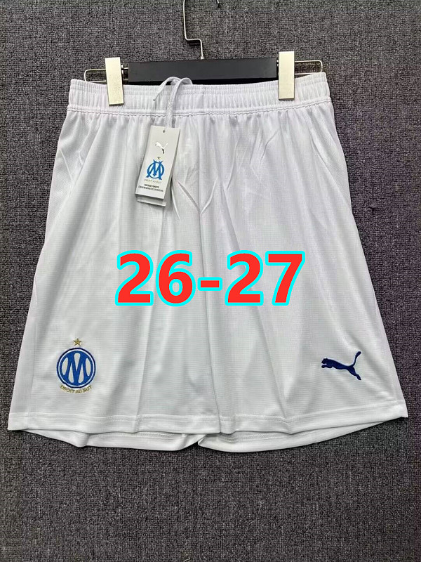 26-27 Marseille Home Fans Version Shorts S-2XL