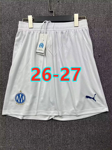 26-27 Marseille Home Fans Version Shorts S-2XL