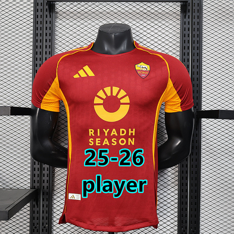 25-26 Roma Home Player Version Jersey S-3XL
