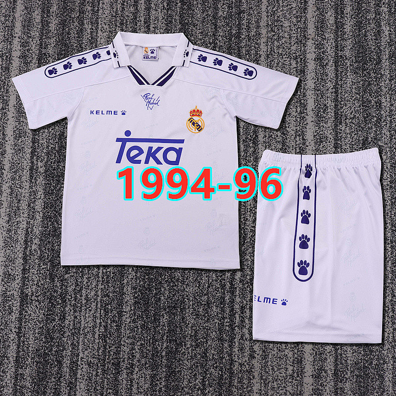 Real Madrid Home Retro Kids Kit 16 -28