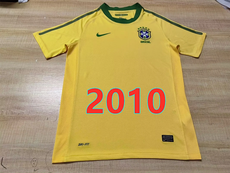 Brazil Retro Home Fans Version Jersey S-2XL