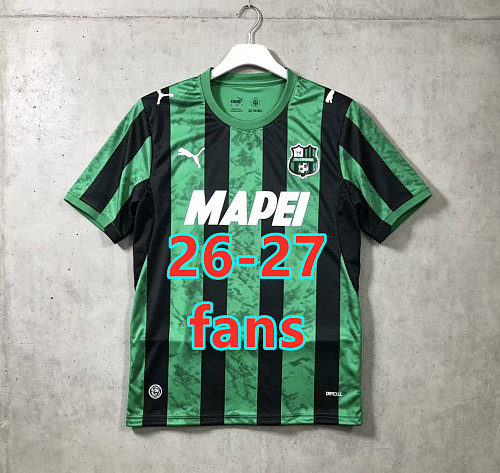 26-27 Sassuolo Home Fans Version Jersey S-2XL