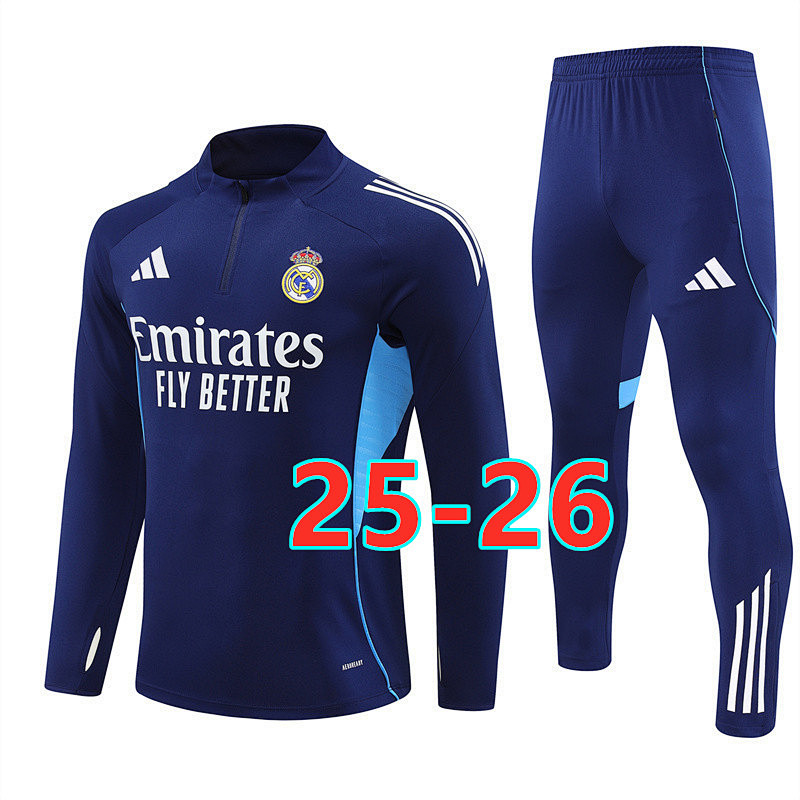 25-26 Real Madrid Long Sleeve Tracksuit S-2XL