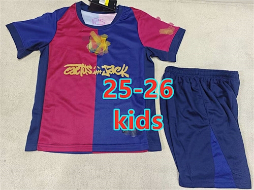 25-26 Barcelona Special Kids Jersey+shorts Kit 16 -28