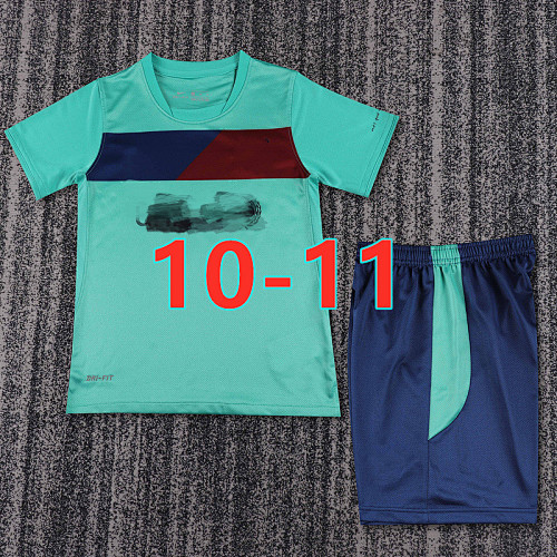 10-11 Barcelona Away Retro Kids Jersey+shorts Kit 16 -28