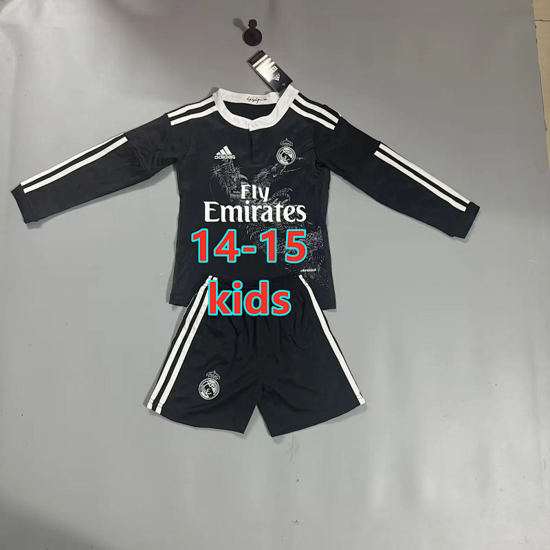 14-15 Real Madrid Third Kids Retro Long Sleeve Jersey 16 -28