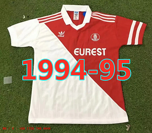 AS Monaco Retro TopThai Quality Home Jersey S-2XL