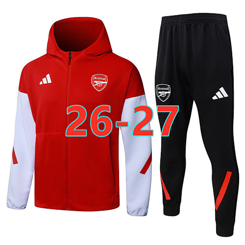 26-27 Arsenal Long Zipper Hoodie Jacket S-2XL