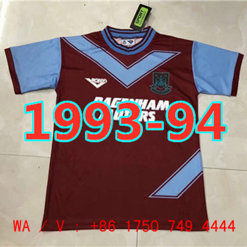 West Ham United Retro TopThai Quality Home Jersey S-2XL