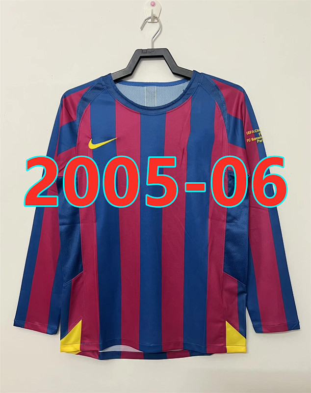 Barcelona Retro Ucl Version Home Jersey S-2XL