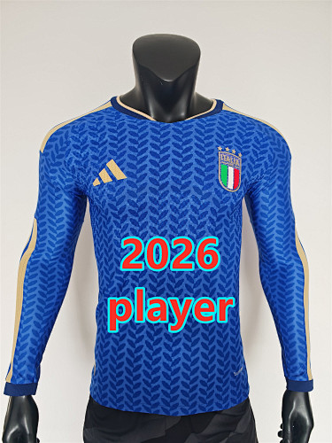 Italy Home Player Long Jersey S-4XL