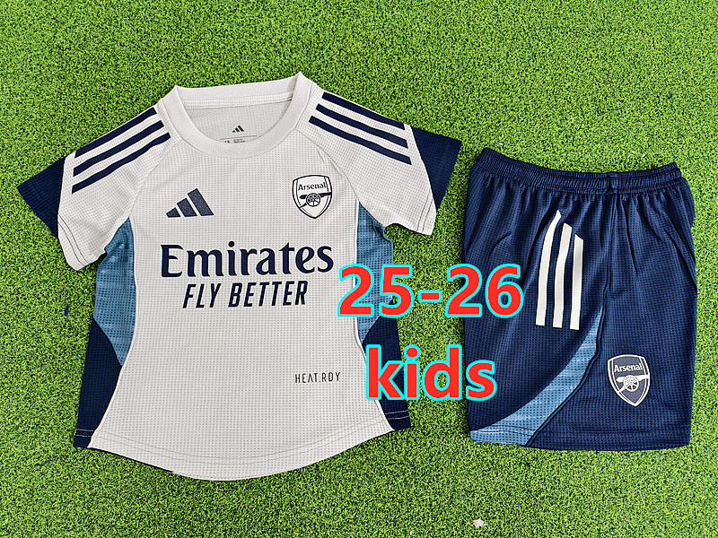 25-26 Arsenal Training Player Kids Jersey+shorts Kit 16 -28