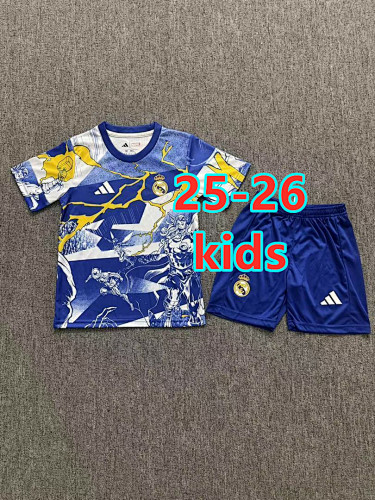 25-26 Real Madrid Special Kids Jersey+shorts Kit 16 -28