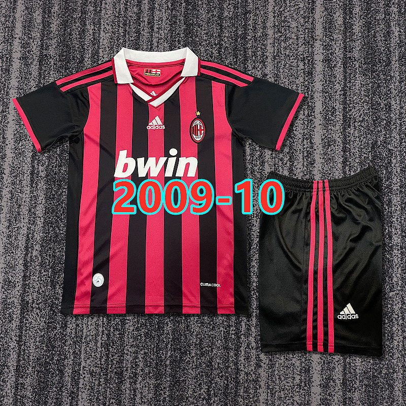 AC Milan Home Retro Kids Jersey+shorts Kit 16 -28 AC