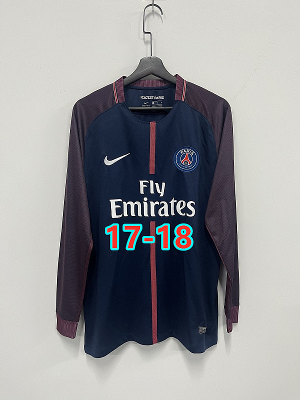 Balenciaga 17-18 Paris Psg Home Retro Long Sleeve Jersey S-2XL