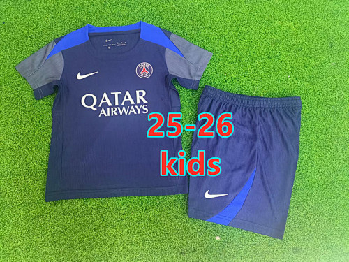 Balenciaga 25-26 Paris Psg Training Player Kids Jersey+shorts Kit 16 -28