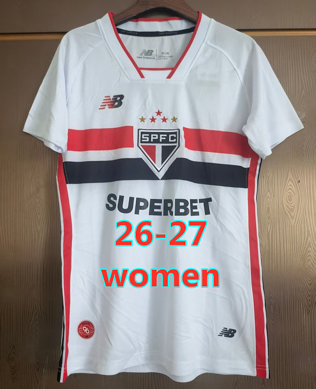 26-27 Sao Paulo Home Women Jersey S-2XL
