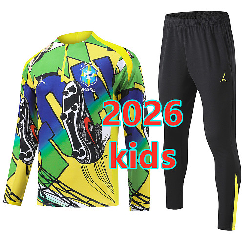 Brazil Kids Long Sleeve Tracksuit 10- 18