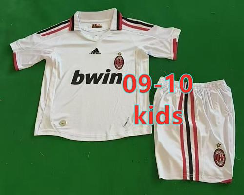 09-10 AC Milan Away Retro Kids Jersey+shorts Kit 16 -28 AC
