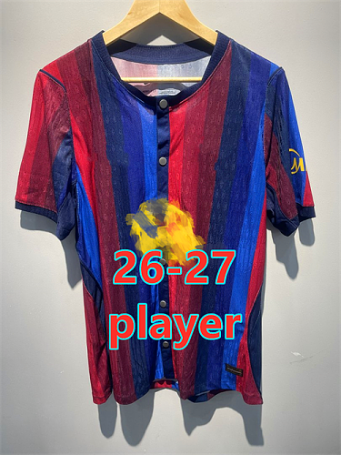 26-27 Barcelona Home Player Baseball Jersey S-4XL