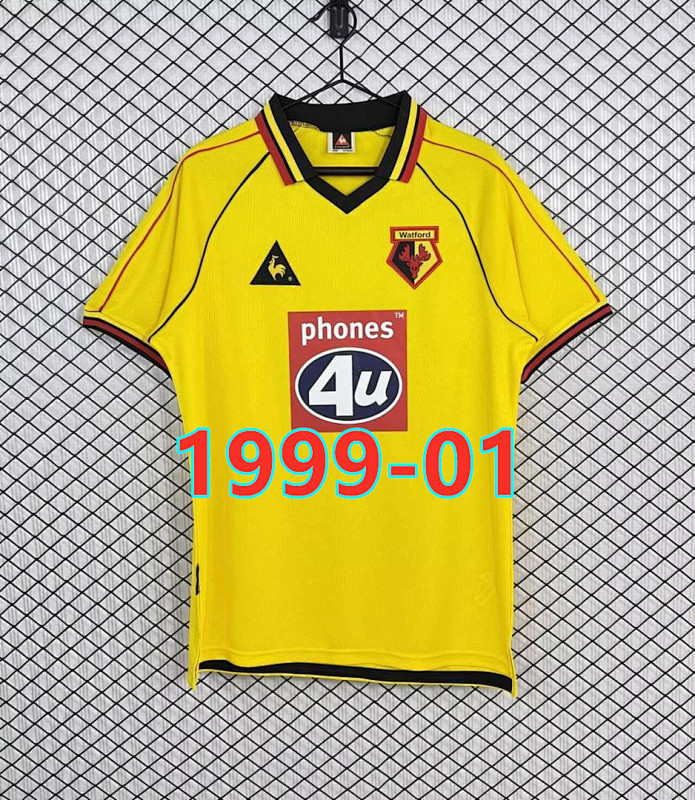 Watford Home Retro Fans Version Jersey S-2XL