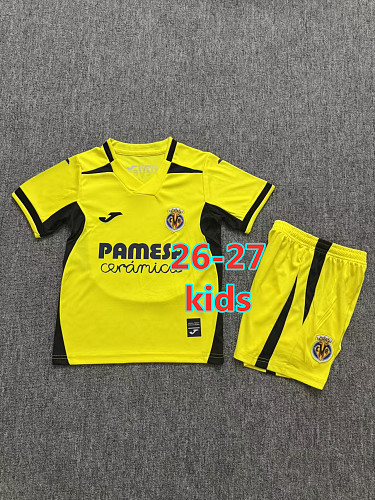 26-27 Villarreal Home Kids Jersey+shorts Kit 16 -28