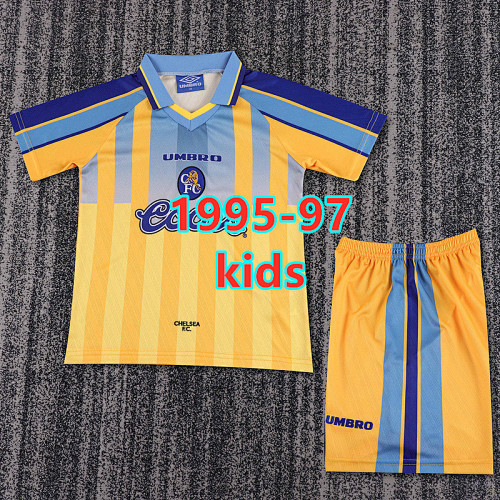 95-97 Chelsea Away Kids Retro Jersey+shorts Kit 16- 28