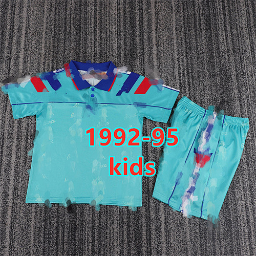 Barcelona Away Retro Kids Jersey+shorts Kit 16 -28