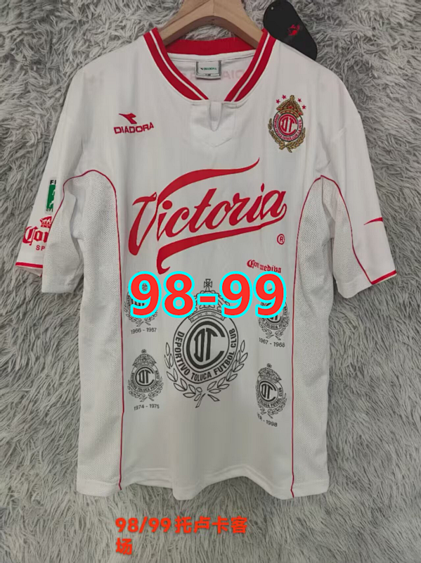 98-99 Toluca Away Retro Fans Version Jersey S-2XL