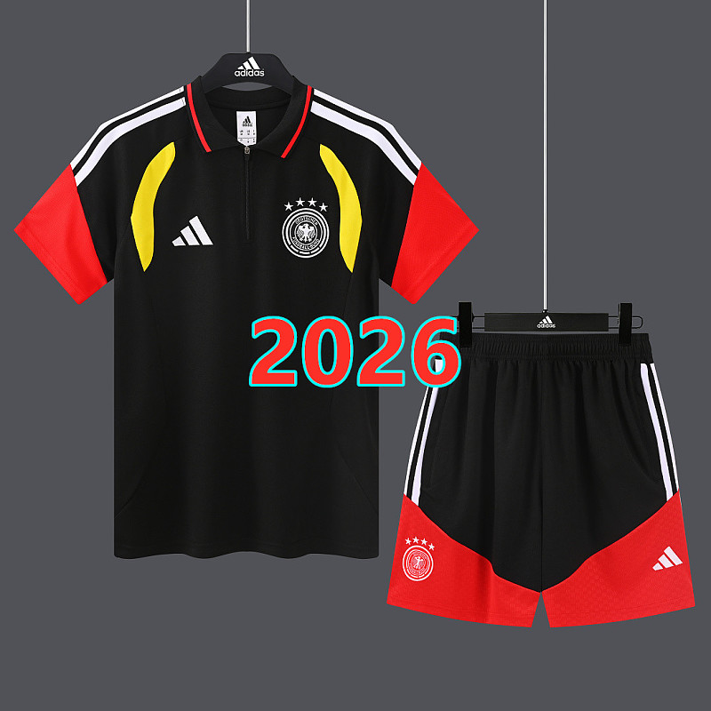 Germany Polo Short Sleeve Tracksuit S-2XL Polo