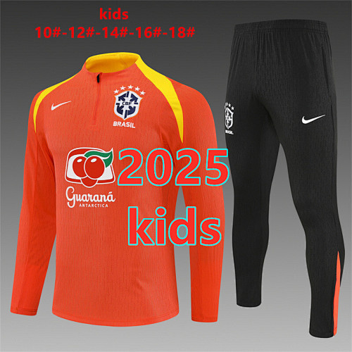 Brazil Kids Player Long Sleeve Tracksuit 10- 18